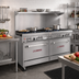 Thumbnail image #2 for Southbend Ultimate 60-Inch Gas Restaurant Range with 10 Open Burners, Convection Oven, and Cabinet Base