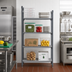 Thumbnail image #2 for Cambro Camshelving Basics Plus 4-Tier Stationary Starter Unit, 21 x 42 x 84 Inches, Brushed Graphite