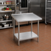 Thumbnail image #2 for Advance Tabco 24 x 24 x 25-Inch Stainless Steel Equipment Stand with Adjustable Undershelf