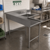 Thumbnail image #2 for BK Resources Corner L-Shaped Soiled Dishtable with 20 x 20 x 8 Welded Bowl, 60 x 60 Inches