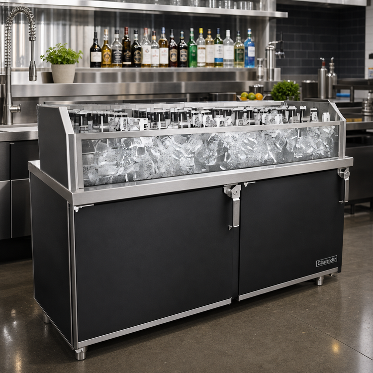 Product image #2 for Glastender GDU-18X48 48-Inch Back Bar Glass Ice Display Unit