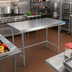 Thumbnail image #2 for BK Resources 72-Inch x 36-Inch Stainless Steel Flat Top Work Table, Open Base