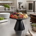 Thumbnail image #3 for American Metalcraft Upton Collection Round Wood Buffet Pedestal, 7-1/4 Inch H, Espresso Finish