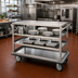 Thumbnail image #2 for FWE Queen Mary Stainless Steel Utility Cart with 4 Shelves, 1600 lb. Capacity