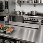 Thumbnail image #2 for Duke Manufacturing 441-6S Stainless Steel 7-Inch-Deep Fixed Dish Shelf for 6-Well Units