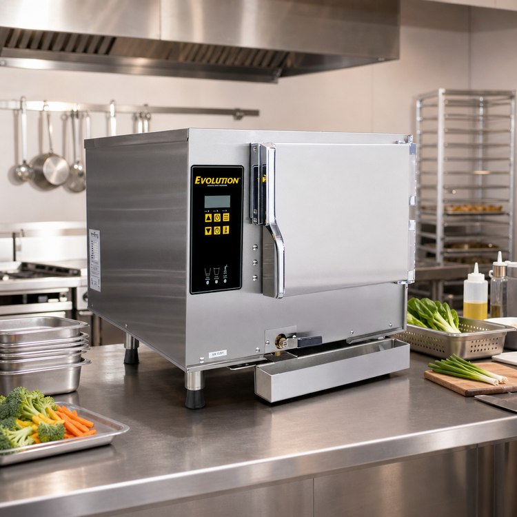 Product image #2 for AccuTemp Connected Evolution E32403E110 3-Pan Boilerless Countertop Convection Steamer, 11 kW, 240V, 3-Phase