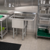 Thumbnail image #2 for Advance Tabco 1-Compartment Fabricated Sink with 18-Inch Right-Hand Drainboard, 16-Gauge 304 Stainless Steel