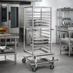 Thumbnail image #2 for Blodgett (Middleby) Blodgett Combi TC-14 304 Stainless Steel Transport Cart for BC-20 E/G, 14 Bake Pan or 28 Steam Table Pan Capacity