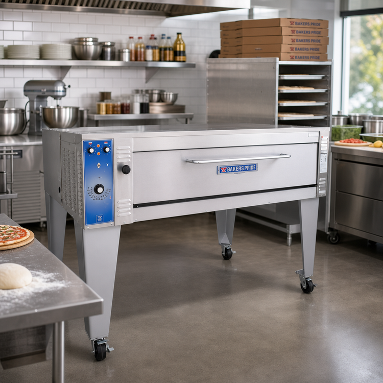Product image #2 for Bakers Pride Super Deck Series Single-Deck Electric Pizza Deck Oven, 57"W x 36"D x 7"H Cavity, 12 kW