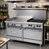 Thumbnail image #2 for Garland G Starfire Pro 60-Inch Gas Restaurant Range with 4 Open Burners, 36-Inch Griddle, and 2 Standard Ovens
