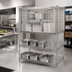 Thumbnail image #2 for Eagle Group Stainless Steel Security Enclosure Kit for Wire Shelving with Flip-Up Door, 30W x 24D x 20H