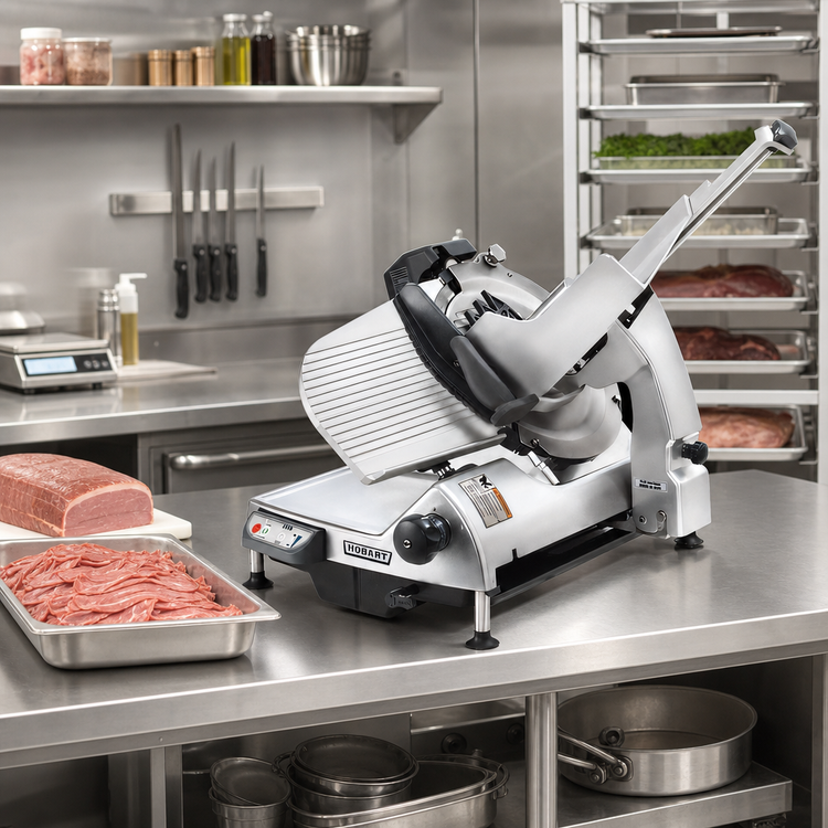 Product image #2 for Hobart HS9N-1 Automatic Heavy-Duty 13-Inch CleanCut Meat Slicer, 120V