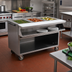 Thumbnail image #2 for Spec-Master Mobile Electric Sealed Well Hot Food Table with Open Front, 2 x 12 x 20 Wells, 208V