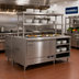 Thumbnail image #2 for Randell Modular Center-Section Chef Service Counter with Plate Storage Cabinet, Double Overshelf, and Wing Wall, 65-1/2 Inch, Stainless Steel