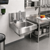 Thumbnail image #2 for Glastender WH-14 Wall-Mount Stainless Steel Hand Sink with Gooseneck Faucet