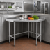 Thumbnail image #2 for 30 Inch x 30 Inch Corner Open Base 18 Gauge 304 Stainless Steel Work Table