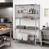 Thumbnail image #2 for EagleGard 48W x 18D Flip-Up Door Security Enclosure Kit for 18-Inch Wire Shelving