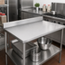 Thumbnail image #2 for Advance Tabco 30 Inch x 30 Inch 16-Gauge 304 Stainless Steel Countertop with 5 Inch Backsplash