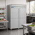 Thumbnail image #2 for Hoshizaki Steelheart Two-Section Pass-Thru Reach-In Refrigerator with Half-Height Solid Doors, 52.5 Cu. Ft.