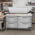 Thumbnail image #2 for Continental Refrigerator D60N18M-FB-D Designer Line Mighty Top 60 inch Two-Section Sandwich Prep Refrigerator with Drawers