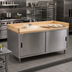 Thumbnail image #2 for BK Resources Chef Table with Hard Maple Bakers Top and Stainless Steel Cabinet Base, 72 x 30 x 39 Inches