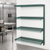 Thumbnail image #2 for Eagle Group Valu-Gard 4-Tier Add-On Wire Shelving Unit, 24 x 21 x 63 Inches, Green Epoxy Finish