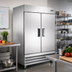 Thumbnail image #2 for Omcan USA 54-Inch Two-Section Reach-In Solid Door Refrigerator, 47 Cu. Ft., Bottom-Mount Self-Contained, Stainless Steel