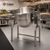 Thumbnail image #2 for Legion TWU-100 100-Gallon Direct Steam Tilting Kettle, 2/3 Jacketed, U-Frame Mounted