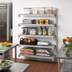 Thumbnail image #3 for Cambro Camshelving Premium 5-Tier Add-On Polymer Shelving Unit, 18 x 54 x 84 Inches, Speckled Gray