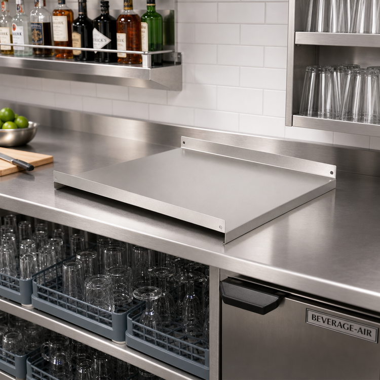 Product image #2 for John Boos Underbar Glass Rack Shelf, 21 x 19-3/4 x 1 Inch, Stainless Steel
