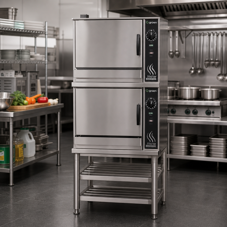 Product image #2 for Groen HyperSteam Double-Stacked Electric Pressureless Convection Steamer with Stand