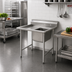 Thumbnail image #2 for Eagle 414 Series 1-Compartment Commercial Sink with Left Drainboard, 18