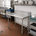 Thumbnail image #2 for John Boos 48-7/8-Inch 16-Gauge 300-Series Stainless Steel Dish Sorting Table with 10-Inch Backsplash