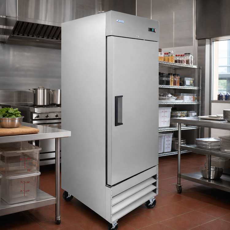 Product image #2 for Aurora 1-Section Reach-In Freezer, 20.6 Cu. Ft., Stainless Steel, Solid Hinged Door