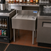 Thumbnail image #3 for BK Resources 18-Inch Wide x 21-1/4-Inch Deep Underbar Drain Board with Drain, Stainless Steel