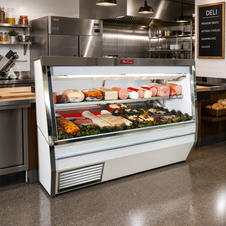 Product image #2 for Howard-McCray 34N Series Remote Double-Duty Full-Service Deli Meat & Cheese Service Case, 96 Inches, LED, White
