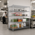 Thumbnail image #3 for EAGLEbrite 4-Tier Double-Mat Wire Shelving Starter Unit, 60 x 24 x 63 Inches, Zinc Finish