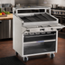 Thumbnail image #2 for Bakers Pride Dante Series F-36RS-C 36 Inch Gas Radiant Charbroiler with Open Cabinet Base
