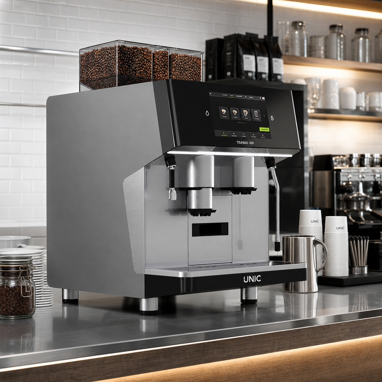 Product image #2 for UNIC Tango XP Duo 2-Group 2-Step Super Automatic Espresso Machine with 3 Grinders