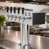 Thumbnail image #2 for 20-Inch T-Style Countertop Air-Cooled 6-Faucet Draft Beer Tower, Polished Stainless Steel