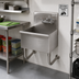 Thumbnail image #2 for Wall-Mounted 31-Inch Stainless Steel Service Sink with 12-Inch Deep Bowl and Splash Mount Faucet Provision