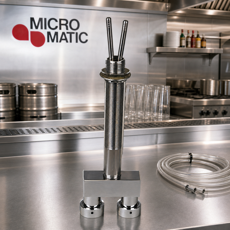 Product image #2 for Micro Matic Dual Tap Beer Shank, 8 Inch x 3/16 Inch ID