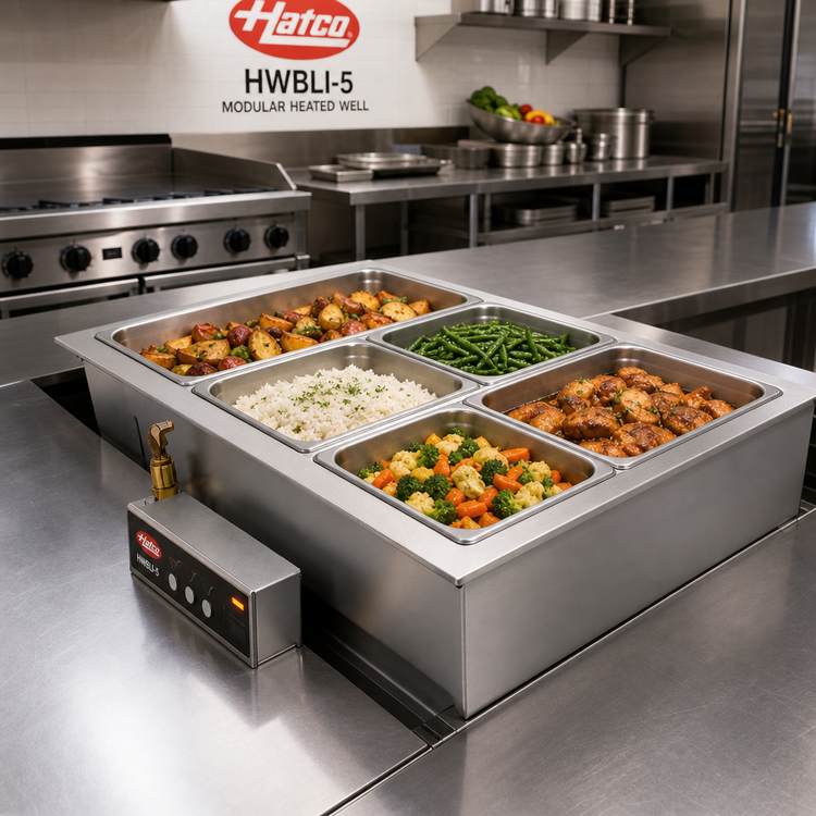 Product image #2 for Hatco HWBLI-5 Drop-In Modular/Ganged Heated Well for 5 Full-Size Pans