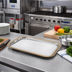 Thumbnail image #2 for Odyssey™ Rectangular Chrome-Plated Serving Tray with Gold-Tone Rim, 18-1/4 x 12-13/64 Inches