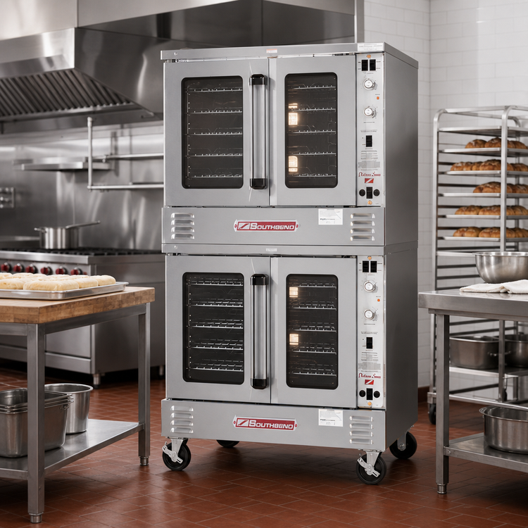 Product image #2 for Southbend Platinum Double-Deck Gas Convection Oven, Bakery Depth, Independent Doors, Solid State Controls