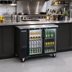 Thumbnail image #2 for Aurora 61-Inch Two-Section Reach-In Back Bar Cooler with 2 Glass Doors, 15.8 Cu. Ft.