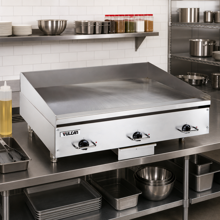 Product image #3 for Vulcan HEG60E Heavy Duty Electric Countertop Griddle, 60-Inch W x 24-Inch D Smooth Steel Cooking Surface