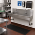 Thumbnail image #2 for Advance Tabco 40-Inch Wall-Mounted Two-Station Stainless Steel Multiwash Hand Sink with 2 Electronic Faucets