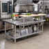 Thumbnail image #2 for Advance Tabco Adjustable Stainless Steel Plate Shelf for Equipment Stands, 96 Inch Wide