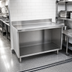 Thumbnail image #2 for Spec-Master Marine Series Stainless Steel Work Table with Open Front Cabinet Base, 120 x 30 Inches, 4-1/2 Inch Backsplash